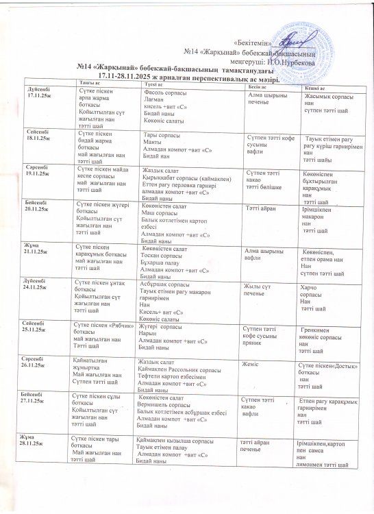 Перспективалық ас мәзірі (17.11.2025-28.11.2025)
